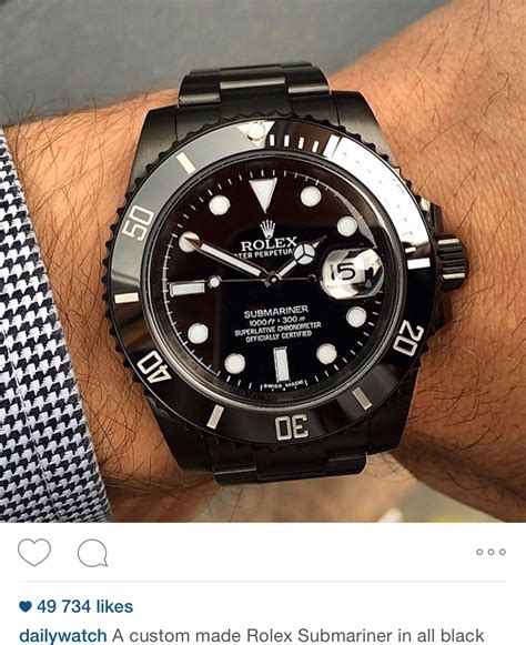 rolex submariner dlc black|Rolex Submariner all black price.